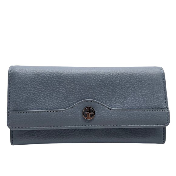Giani Bernini Chambray Pebble Leather Receipt Wallet - Picture 1 of 12